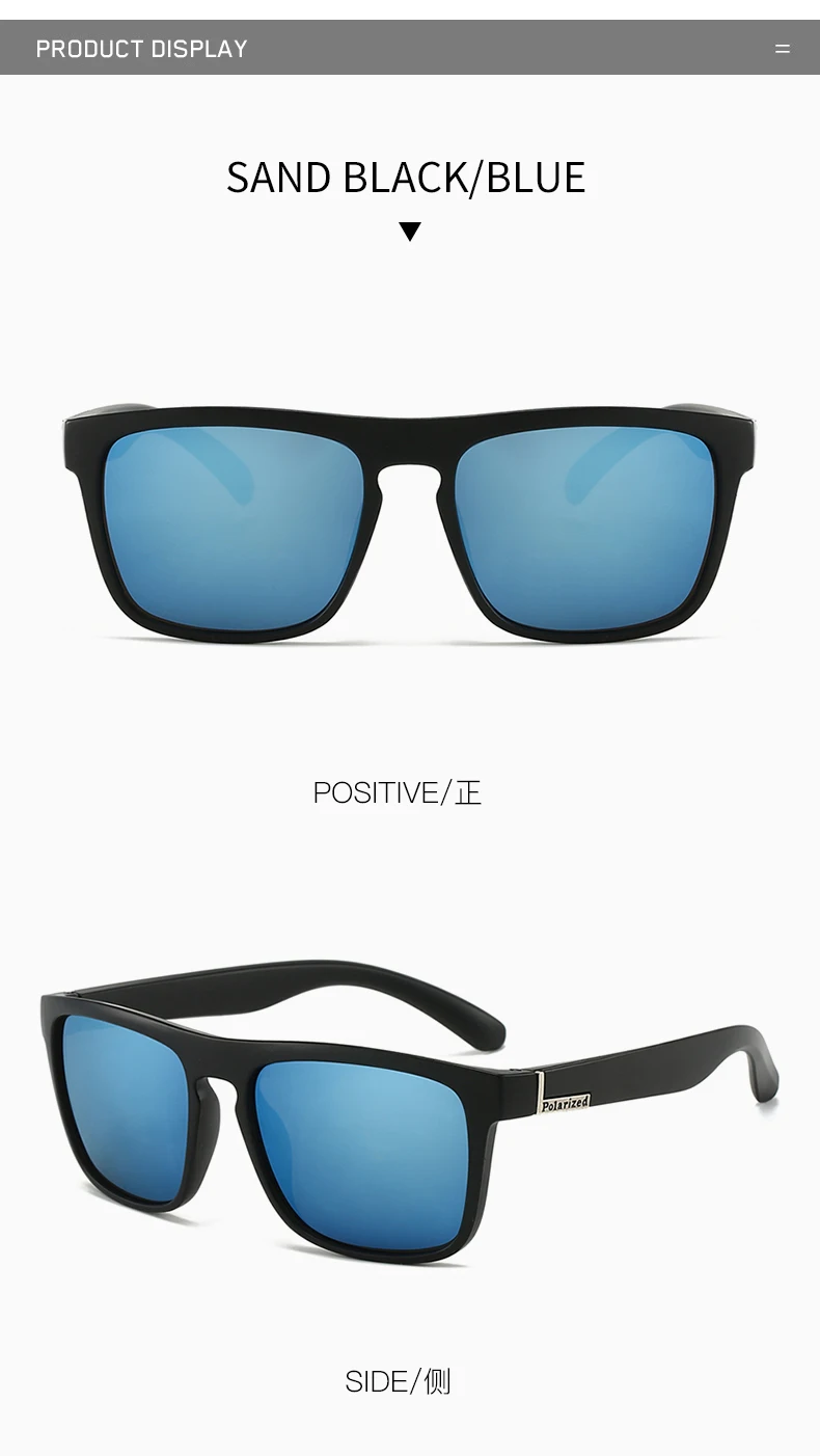 Polarisierte Herren Mode Eckige Sonnenbrille Klassische Marken-Designer-Sonnenbrille Angeln Camping Herren-Brillen – Detail 14