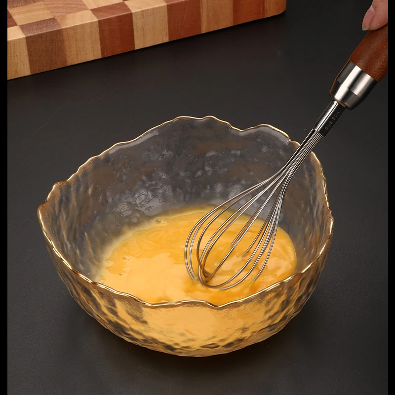 304 Stainless Steel Egg Beater, Hand Mixer, Egg Cream, Milk Powder, Baking Tool, Wooden Handle, Feel Good