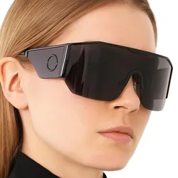 Vintage Brand Designer Oversized Square Sunglasses Women For Men Fashion Big Half Frame Shades Trendy Punk Flat Top Sun Glasses