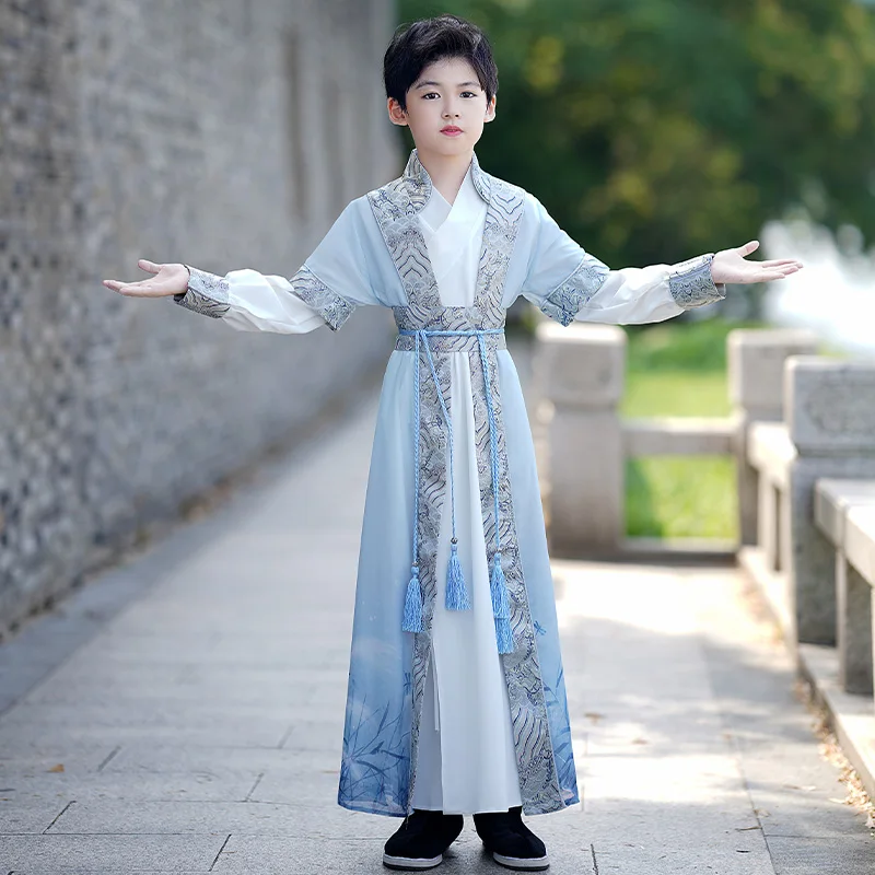 

Summer new Hanfu boys' children's ancient costume boys' national style summer ancient-style boys' performance Tang costume