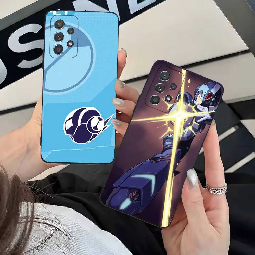 

M-Mega Man S-Star Force Phone Case For Samsung Galaxy A13,21s,22,31,32,52,53,71,80,A91 Soft Black Shell
