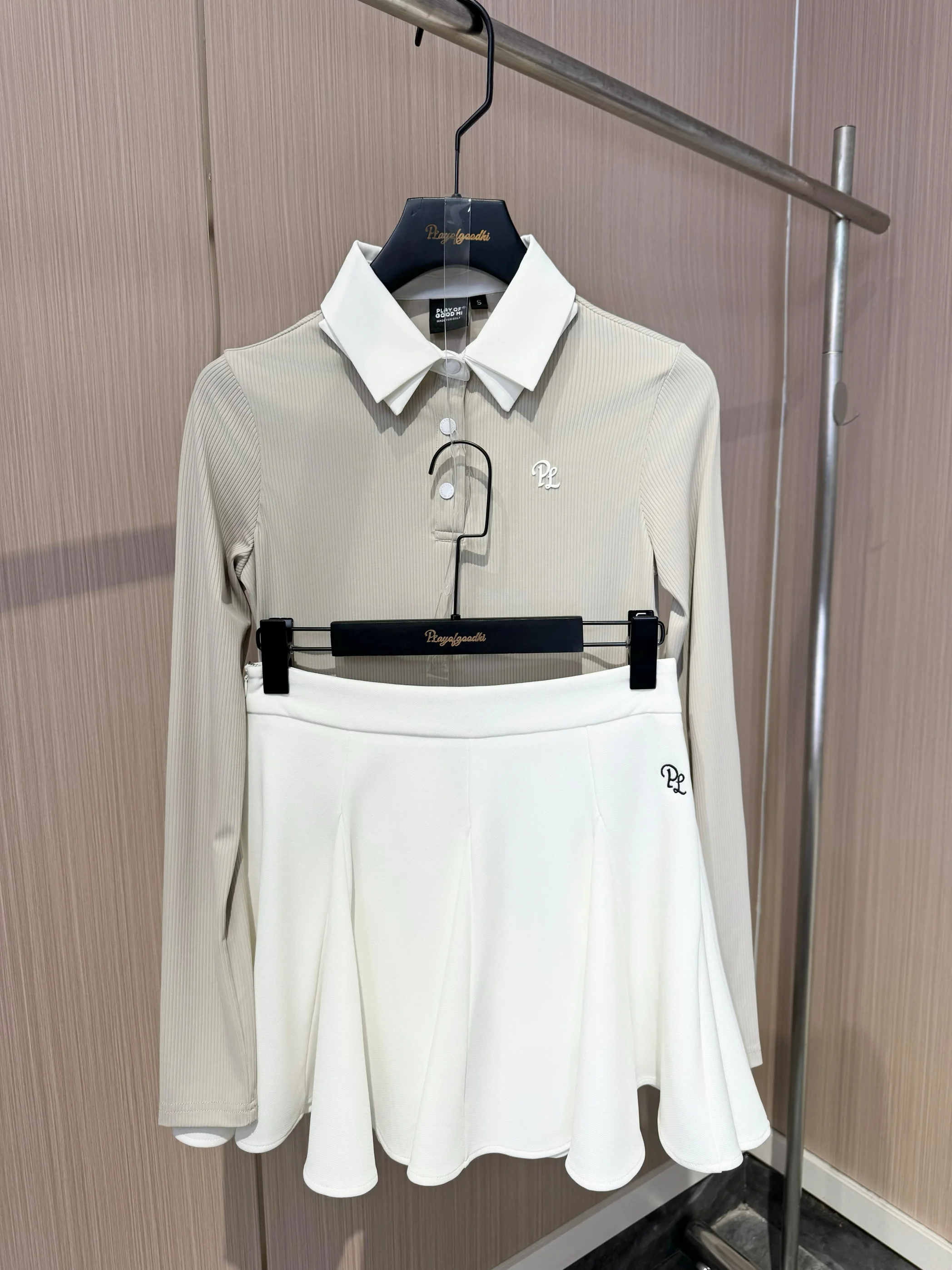 Spring Golf Clothing Outfits Ladies Long Sleeve Shirt Autumn Breathable Elastic Polo Tops Skirt Tennis Golf Woman’s Clothes