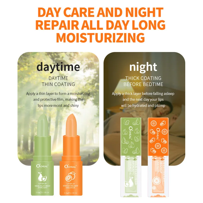 ピンクのリップクリームとリップグロスのセット,ハニーアボカド,保湿剤,長持ち,ライトピンク,女性用メイク