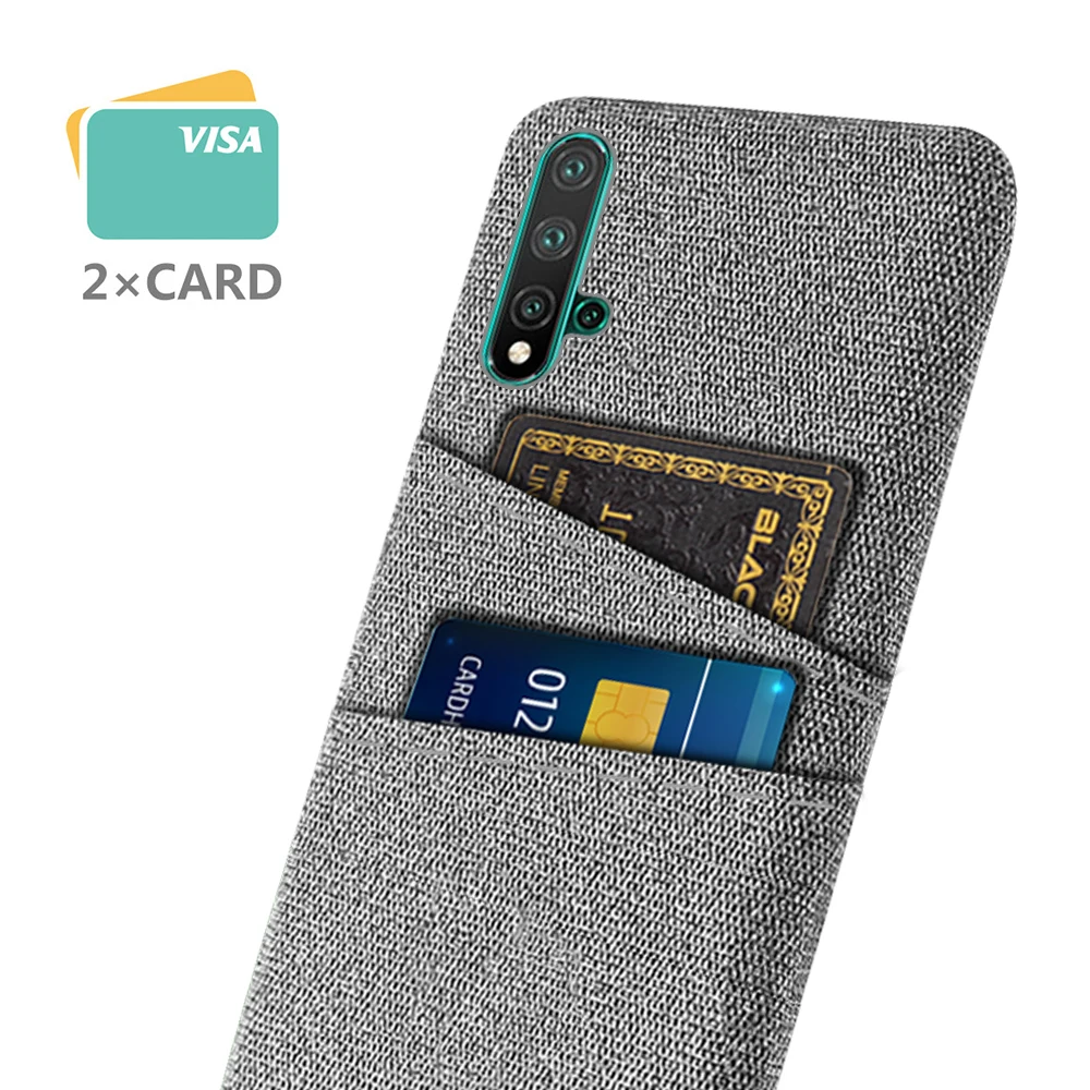 Huawei Nova 5T Matte Case Huawei Nova 5T Phone Case Huawei Honor 20 Luxury Fabric Dual Card Phone Cover Coque Funda Nova5t