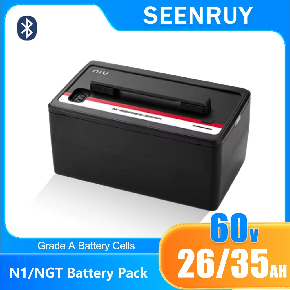 NIU Original 60V Lithium Battery Replacement 26Ah/35Ah High-Quality for N1/N1s/NGT Electric Bike - New Brand