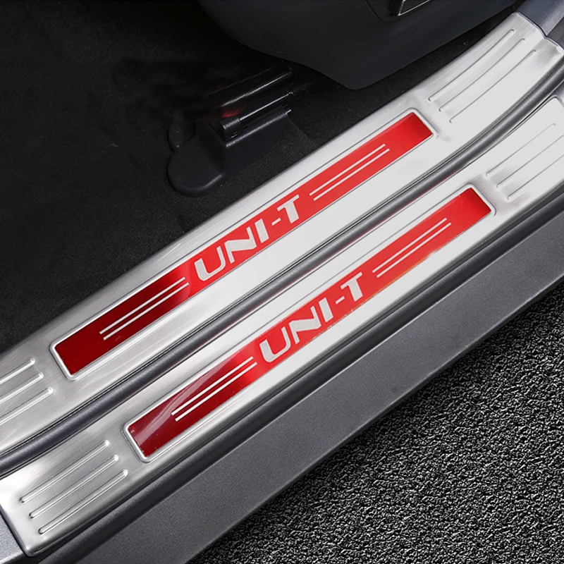 

Для Changan UNI-T UNIT 2021-2023 салон автомобиля дверь Добро пожаловать порог крышка наклейка защита из нержавеющей стали автоаксессуары