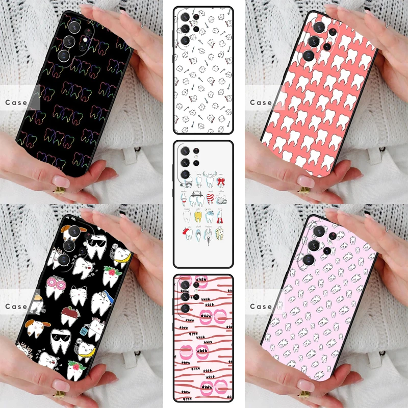 Dentist Dental Tooth Nurse TPU Phone Case for Samsung Galaxy S26 S25 S24 S23 S22 S21 S20 Note10 Plus FE Ultra Cover