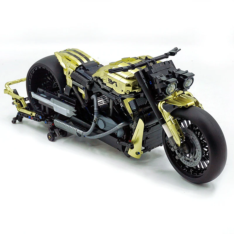 Hoogwaardige Technische Stad 672110 Harleyed Motorfiets Sportwagen Bouwsteen 1:5 Motor DIY Baksteen Speelgoed Jongens Chrismas Gift