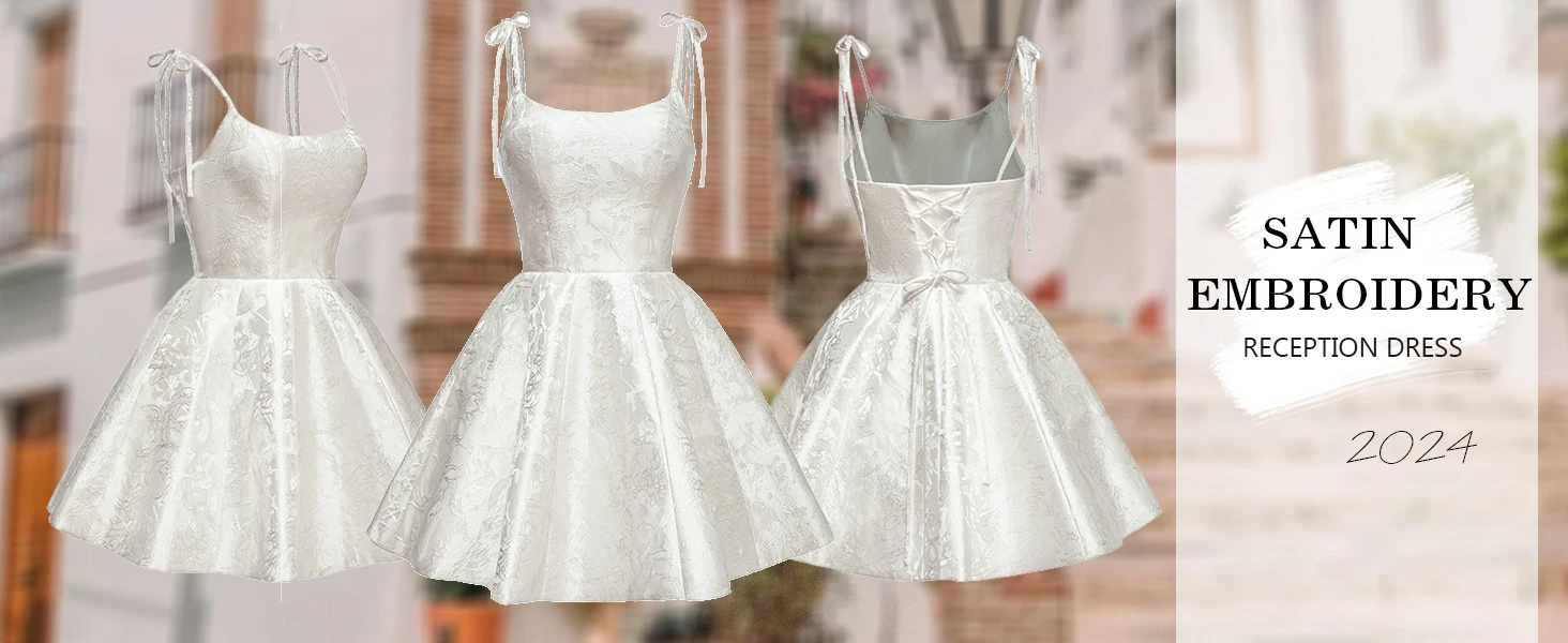 Pretty Homecoming Dresses for Teens 2027 Jacquard Short Prom Dress Spaghetti Strap Party Dress with Pockets Cocktail Mini Dress