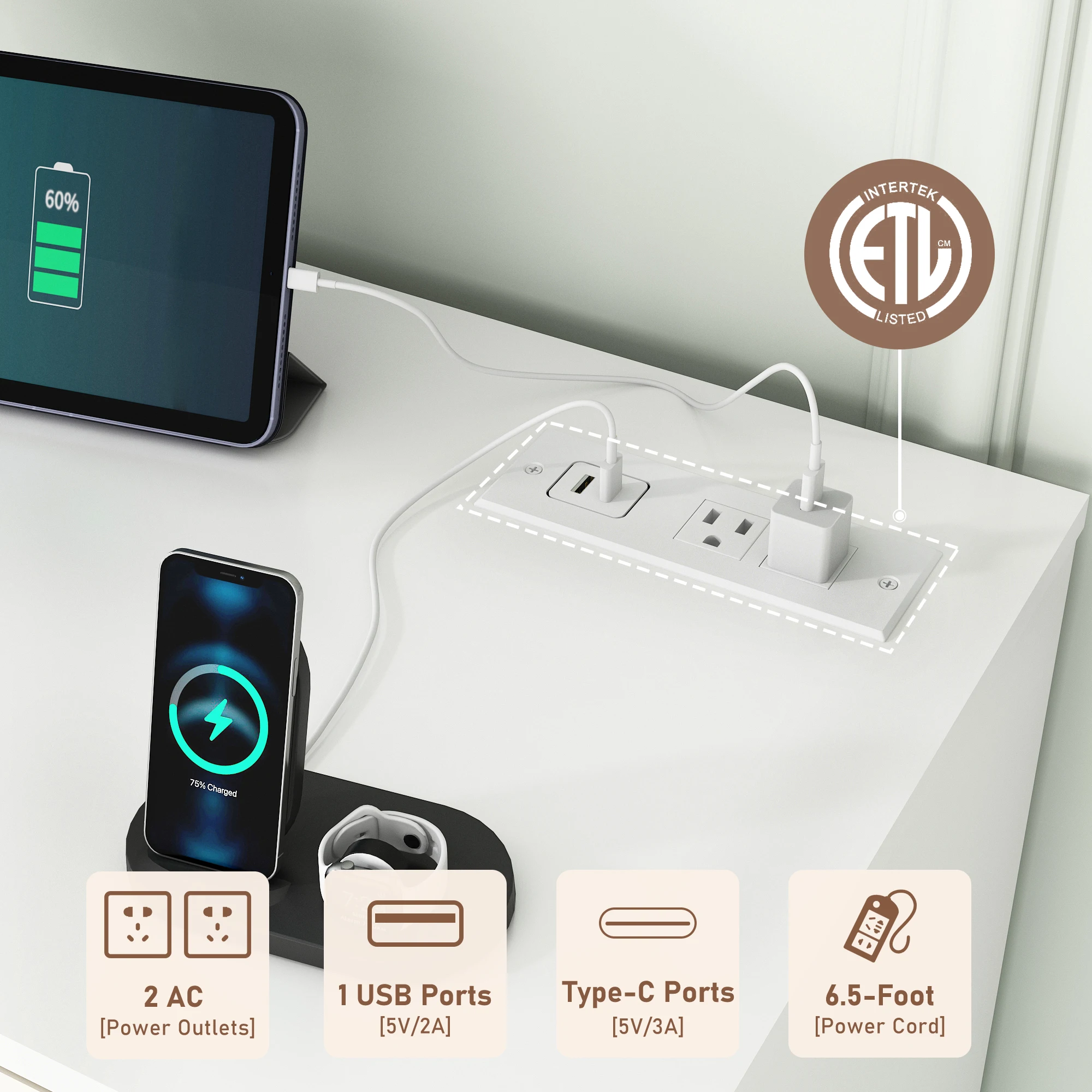 خزانة ذات 12 درج لغرفة النوم، خزانة ذات أدراج حديثة مقاس 63 بوصة مع منافذ طاقة وأضواء LED، خزانة خشبية لغرفة المعيشة