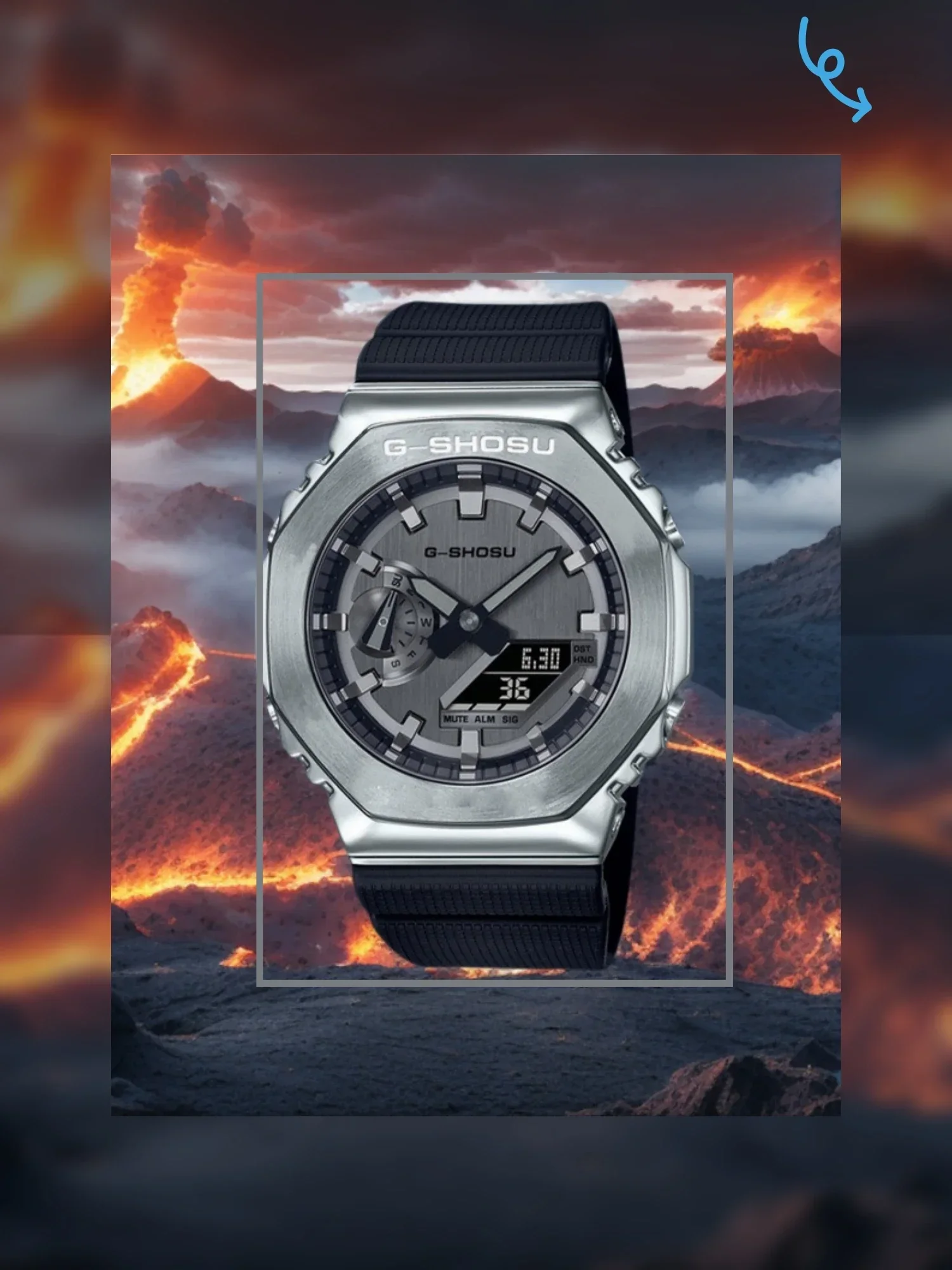 9898 Магазин Электронные цифровые часы унисекс с полнофункциональным циферблатом из сплава, серия GM Oak, светодиодный двойной дисплей, мировое время, полнофункциональные