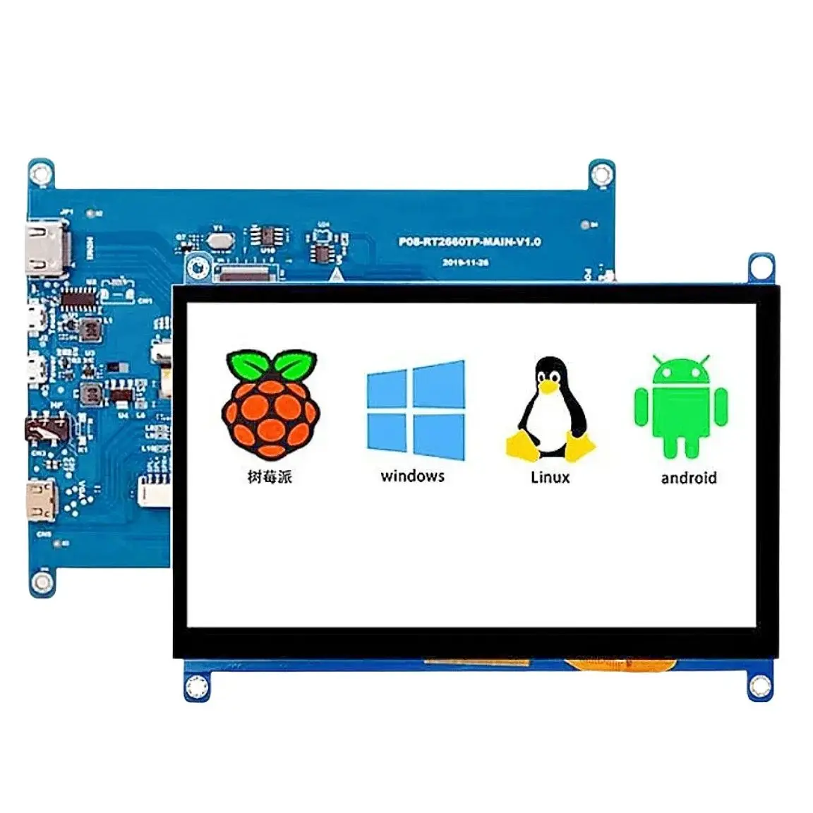 Imagem -02 - Raspberry pi Touch Screen Display Mini Monitor Hdmi Janelas 3b e 3b 1024x600 7