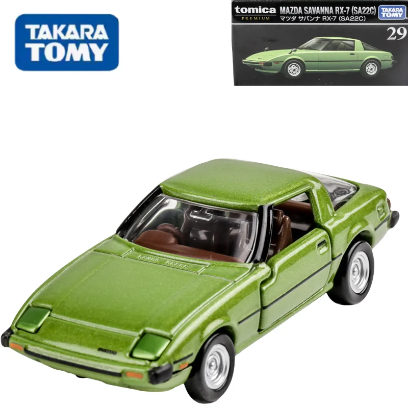 

Модель автомобиля TAKARA TOMY из сплава, модель игрушечного флагманского автомобиля в черной коробке TP29 Mazda RX-7, спортивный автомобиль, коллекционный подарок для мальчиков.