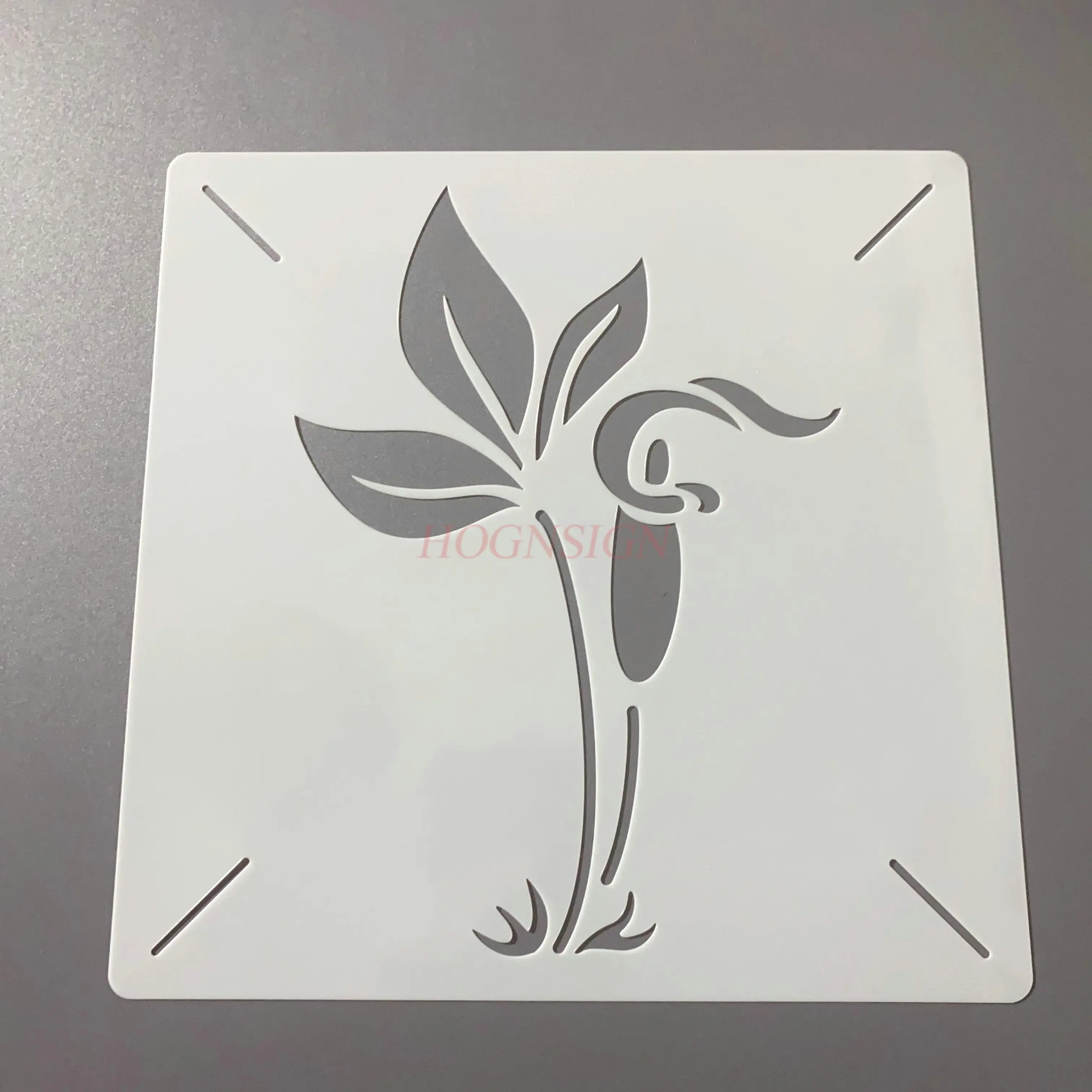 1шт 20см квадратный полый шаблон для рисования белый моющийся