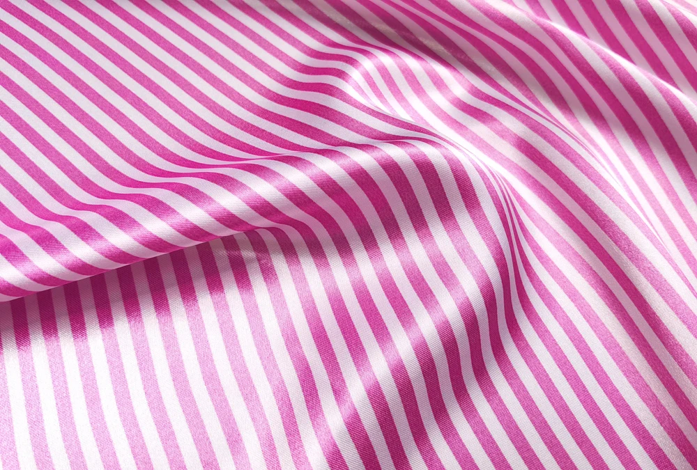 Satin-Stoff 58 Zoll Breit | 2 Meter | 5 Meter | Gestreiftes Material Futterstoff Seidiger Satin Großhandel – Detail 26