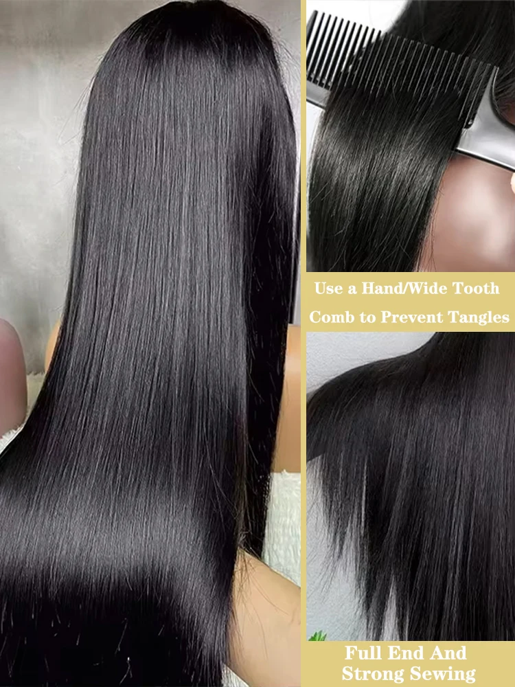 موسيلي العظام شعر مستعار مستقيم الشعر البشري 13x6 HD الدانتيل الباروكة الأمامية 40 42 بوصة 100% الشعر الخام ريمي 5x5 إغلاق غلويليس أسود طبيعي