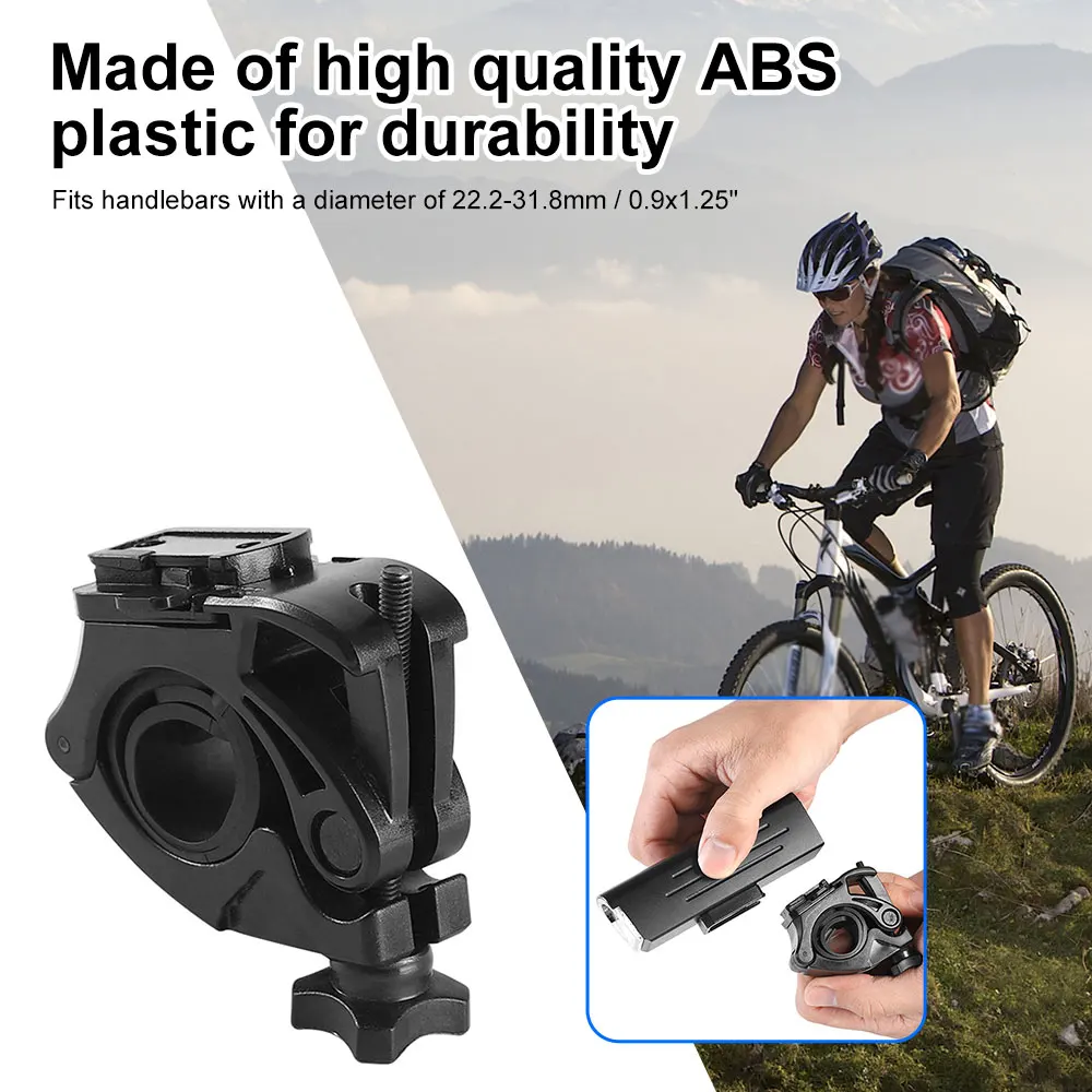 Cycling Bicycle Light Bracket MTB & Road Bike Bicycle Light Holder Bike Headlight Bracket for LED Flashlight Torch Lamp