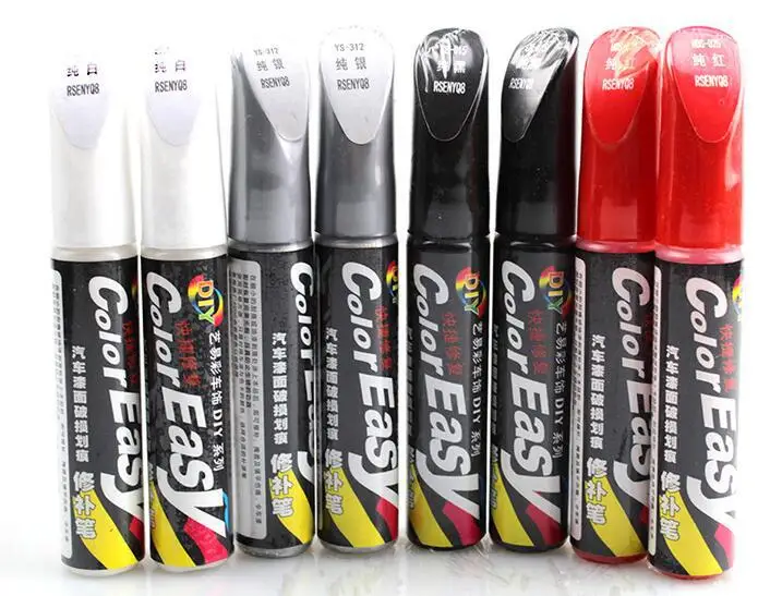 %Car Paint Scratches Repair Pen Brush Waterproof Paint Marker Pen Car Tyre Tread Care Automotive Maintain Black White Red Silver