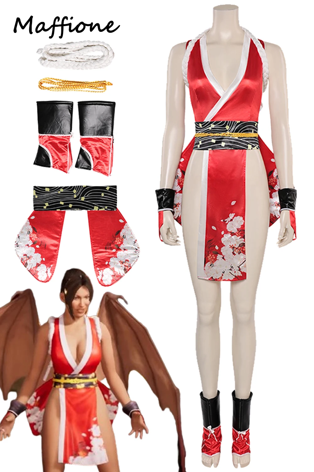 

Game Mortal Cos Kombat Nitara Mai Shiranui Cosplay Fantasy Costume Women Disguise Outfits Adult Female Halloween Roleplay Suit