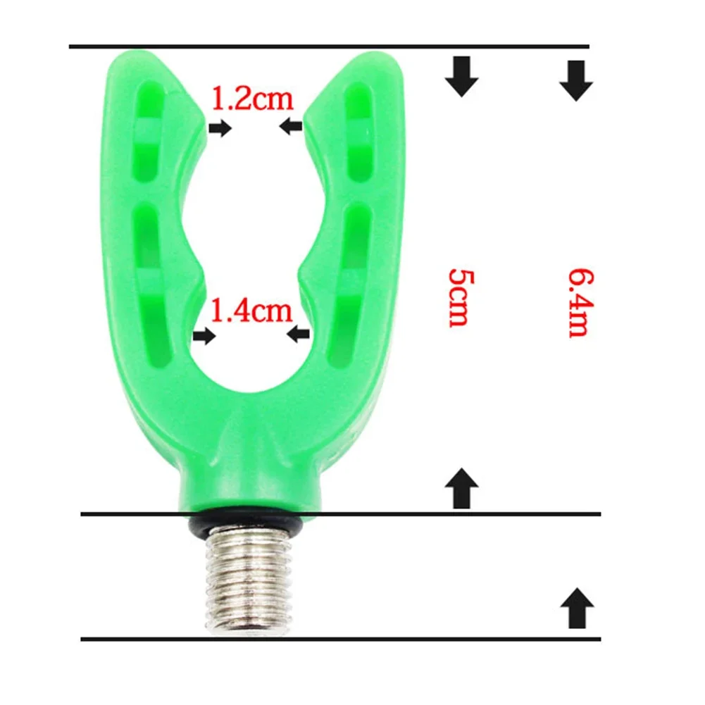 Carp Fishing Rod Holder Rest Head Butt Silicone+Metal Luminous Rod Gripper Rest Gripper Rod Grips/8 Thread For Night Fishing