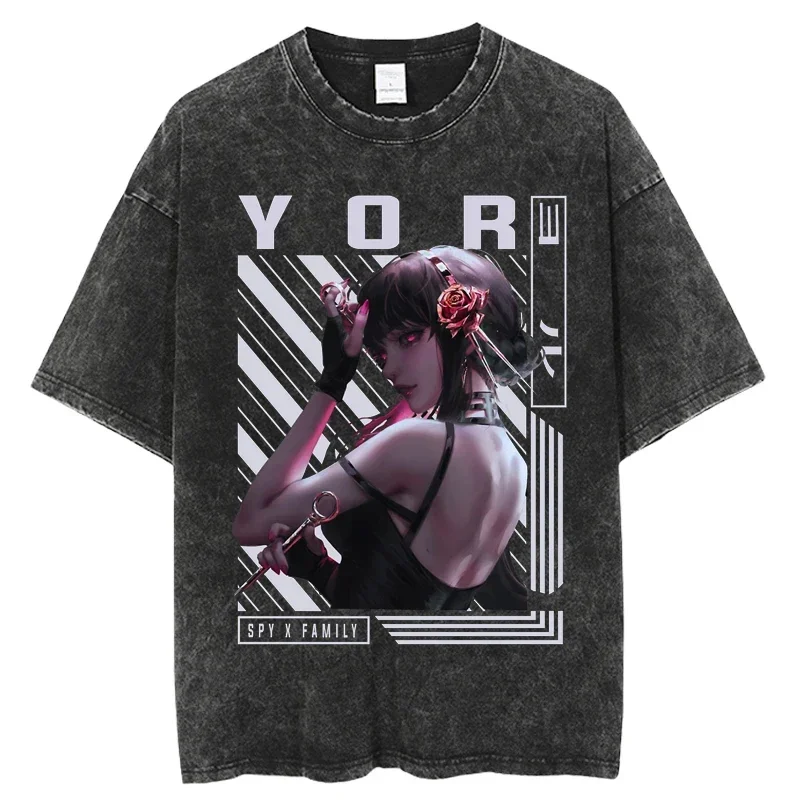 Japanese Anime SPY x FAMILYT Shirt  Print Oversized T Shirt Fashion Hip Hop T-Shirts Streetwear Casual Tops Unisex