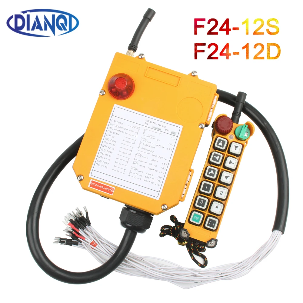 

Single Dual Speed F24-12S Crane Driving Crane Industrial Wireless Remote Controller Switch F24-12D 12V 24V 36V 220V 380V