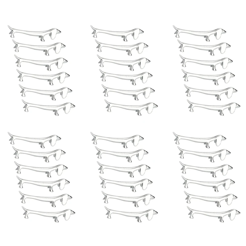 36 Pcs Chopsticks Rest Little Dog Chopsticks Holder Dachshund Zinc Alloy Fork Stand Spoon Tableware Rack Holder Tool