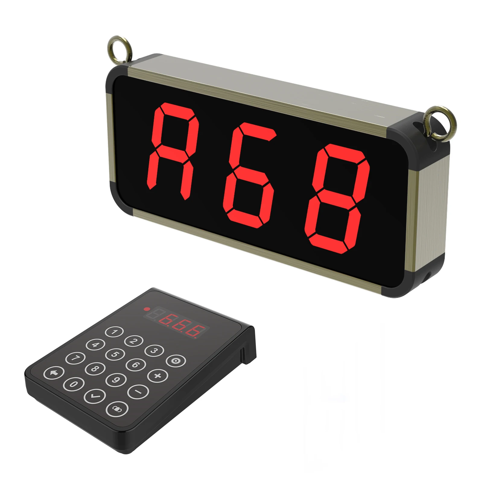 BYHUBYENG Number Calling System Wireless Restaurant Pager Queue Management System Business Wireless3 displays a Keyboard Calling