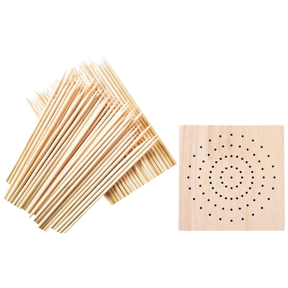 

1 set 1 Set Wooden Insert Board For Displaying Base Clay Shelf Smooth Edges Rounded Corners Easy Fix Organizer Base