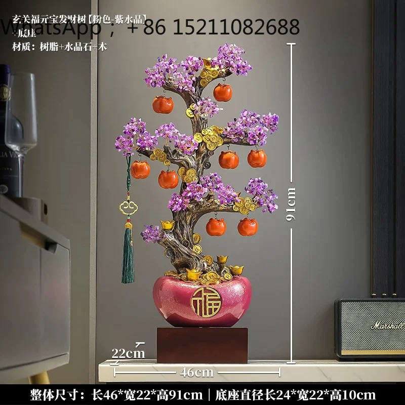 SCY entrance entrance fortune tree floor ornament living room TV cabinet high-end housewarming gift lucky opening decoration
