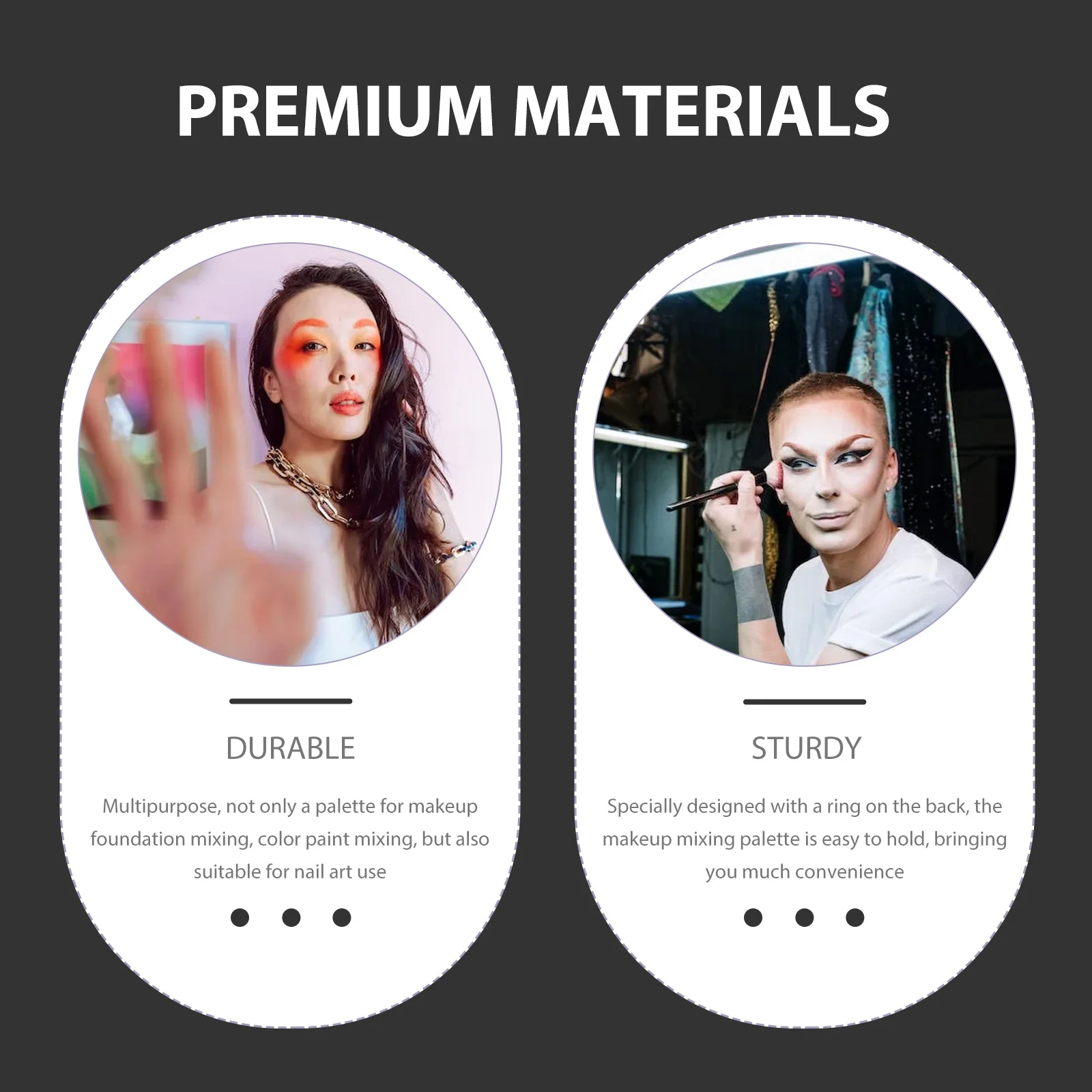 

4pcs Makeup Mixing Palette Stainless Steel Foundation Blending Tray For Nail Art Use Compact Design Easy Clean Durable