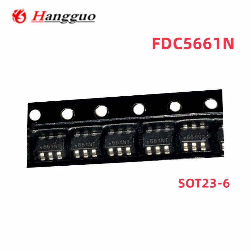 10Pcs/Lot Original FDC5661N FDC5661 SOT23-6 IC Chip  Best quality