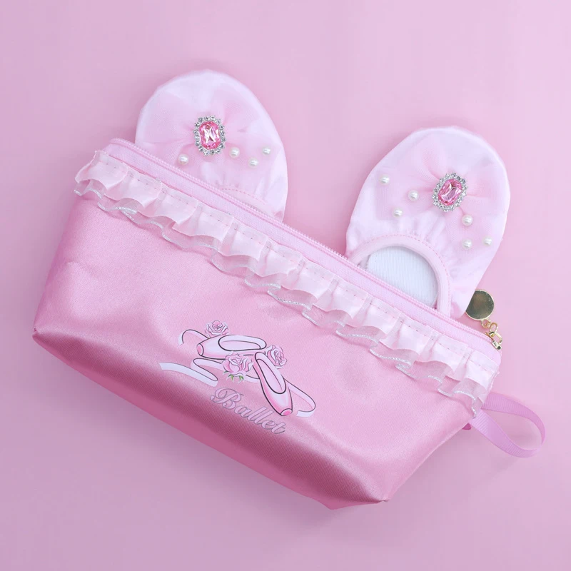 13*24.5 سنتيمتر أكياس الرقص الباليه الوردي النساء الفتيات الباليه الرياضة الرقص حقيبة الفتيات حزمة الرقص الطفل حزمة الباليه حقيبة يد #3