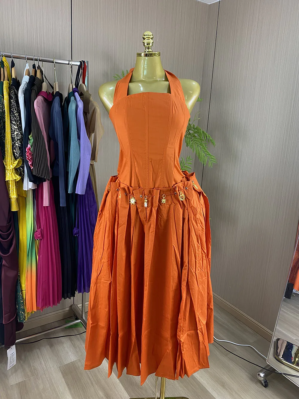 Women's Plus-Size Camisole Maxi Dress – 2026 Summer New Arrival: Loose-Fit U-Neck Premium Style-GZXX1133