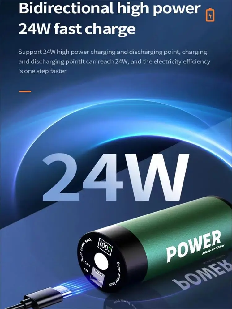 32000 MAh Mini Large Capacity with Flashlight Magnetic Quick Charging with Automatic Wake Up Safety Power Pack