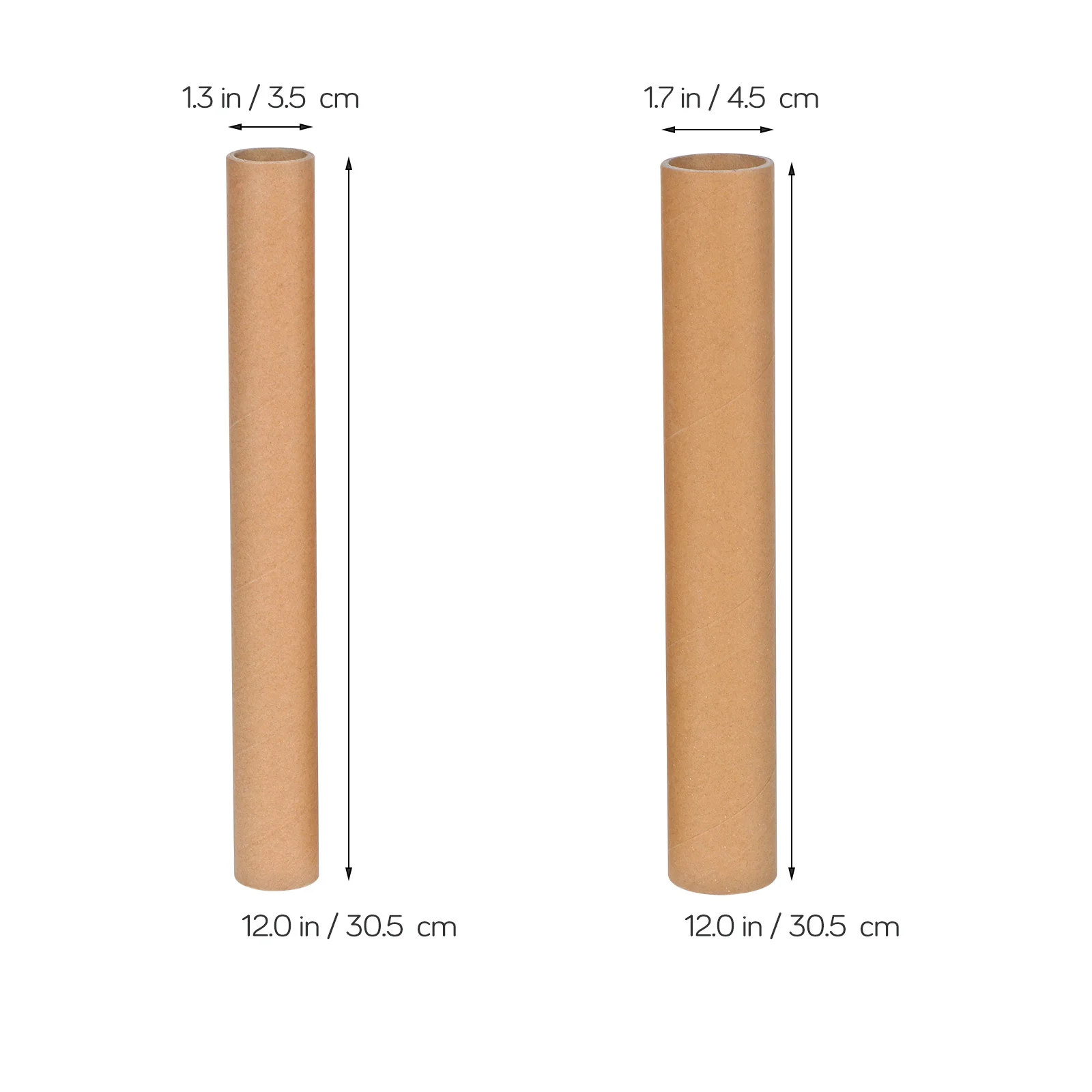 Embalagem de tubo de papel redondo, recipientes cilíndricos de papel kraft para pôster, arte, armazenamento de documentos, proteção de envio, 20 peças