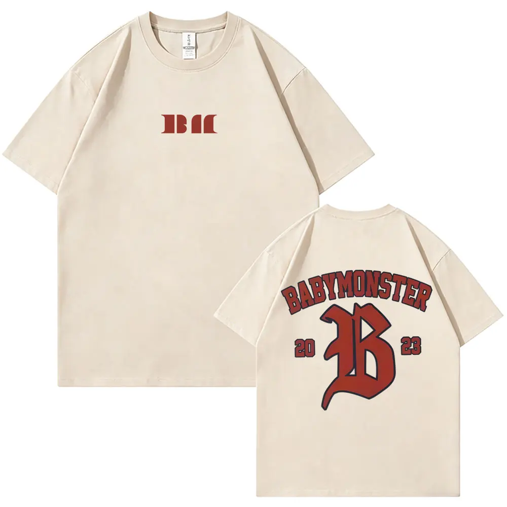 Kpop Band Babymonster Graphic T-shirt Men Women Korean Fashion Oversized Short Sleeve T Shirts Unisex Clothes Y2k Merch T-shirts