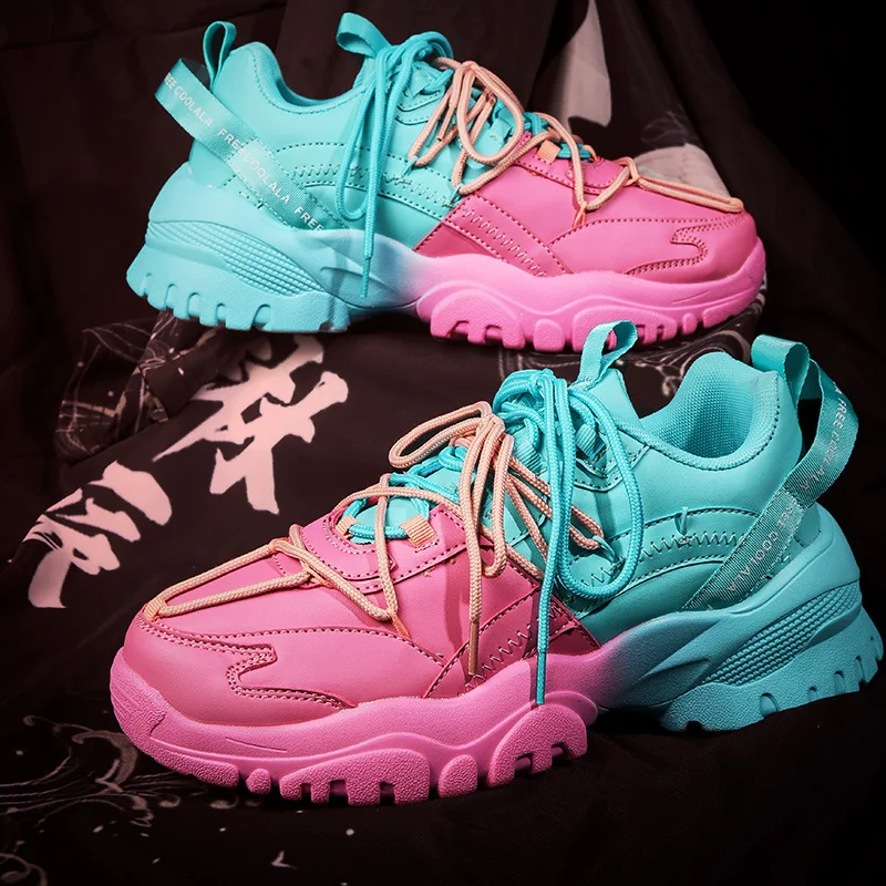 

Туфли для папы с цветными блоками в стиле Харадзюку | Низкие винтажные кроссовки для мужчин, всесезонная повседневная спортивная обувь и обувь для скейтбординга