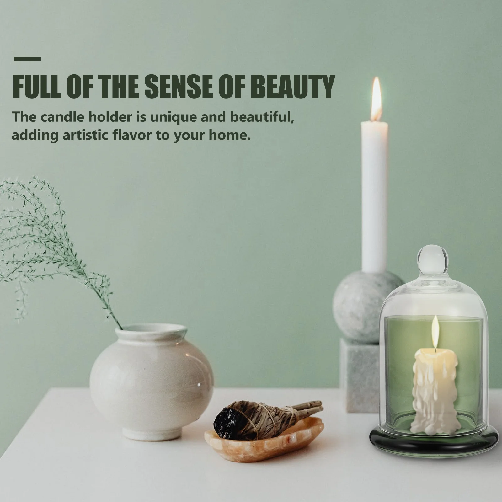 

1Set Unique Glass Cup Modern Creative Holder Transparent Decorative Wax Container Wedding Banquet Home