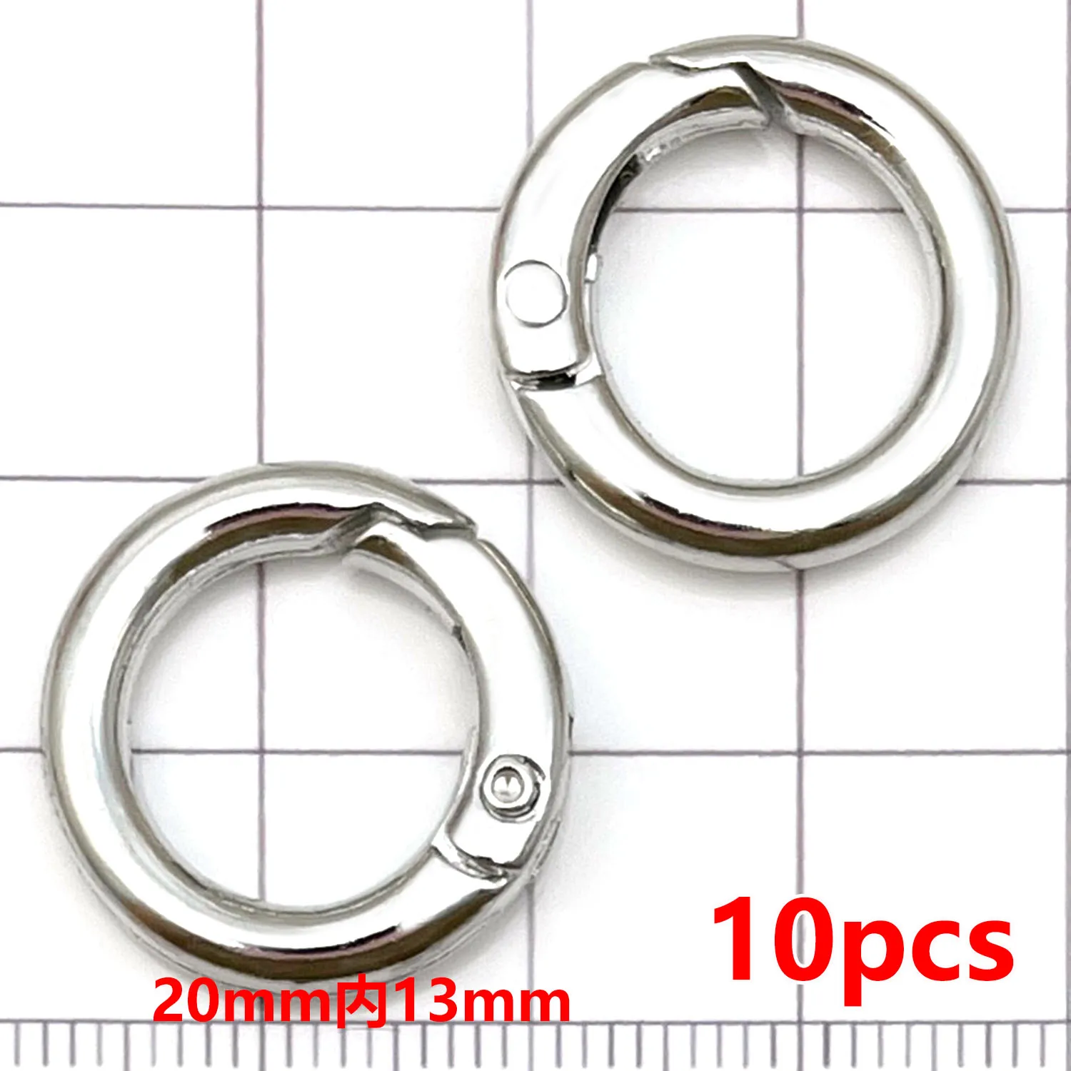 10pcs Mixed Shape Keychain Hardware Alloy