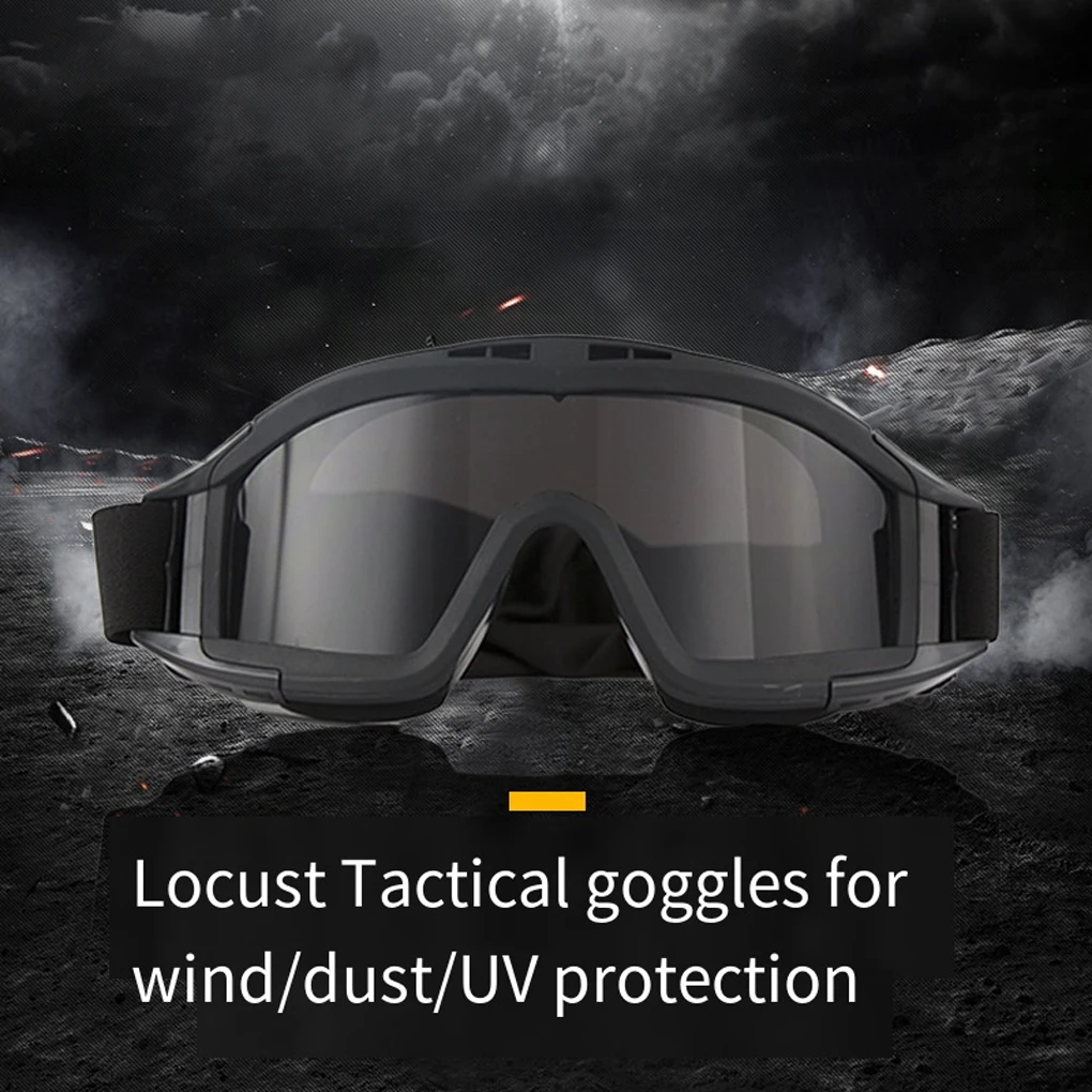 Occhiali da moto antiappannamento in ABS Tactical Desert Locust Occhiali da bici resistenti agli urti