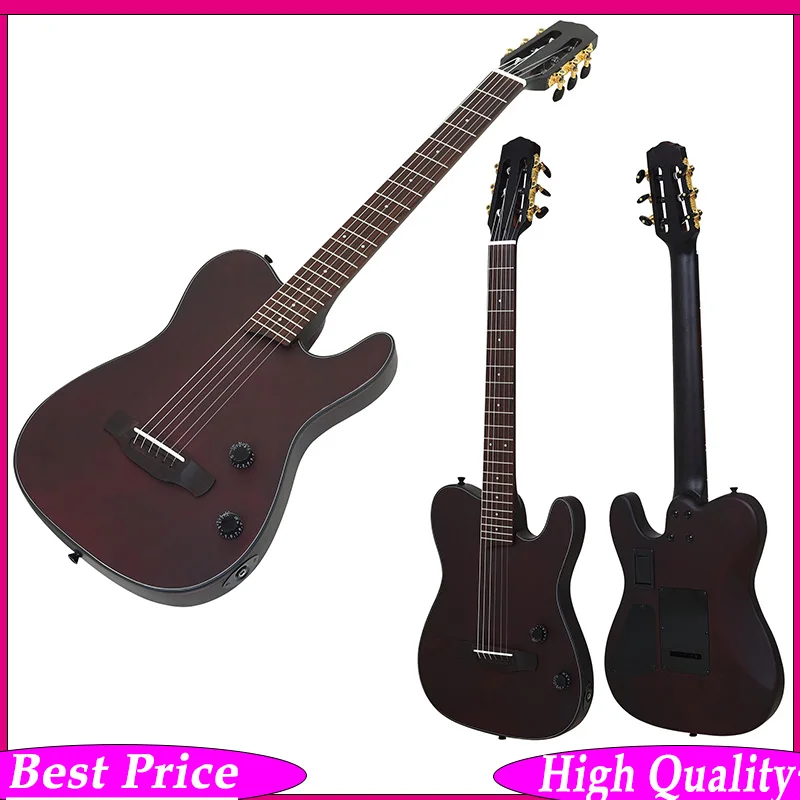 

Классическая гитара IRIN R2 Silent, портативная, акустико-электрическая, корпус из массива дерева, накладка на гриф из палисандра, с выходом для наушников, 22 лада