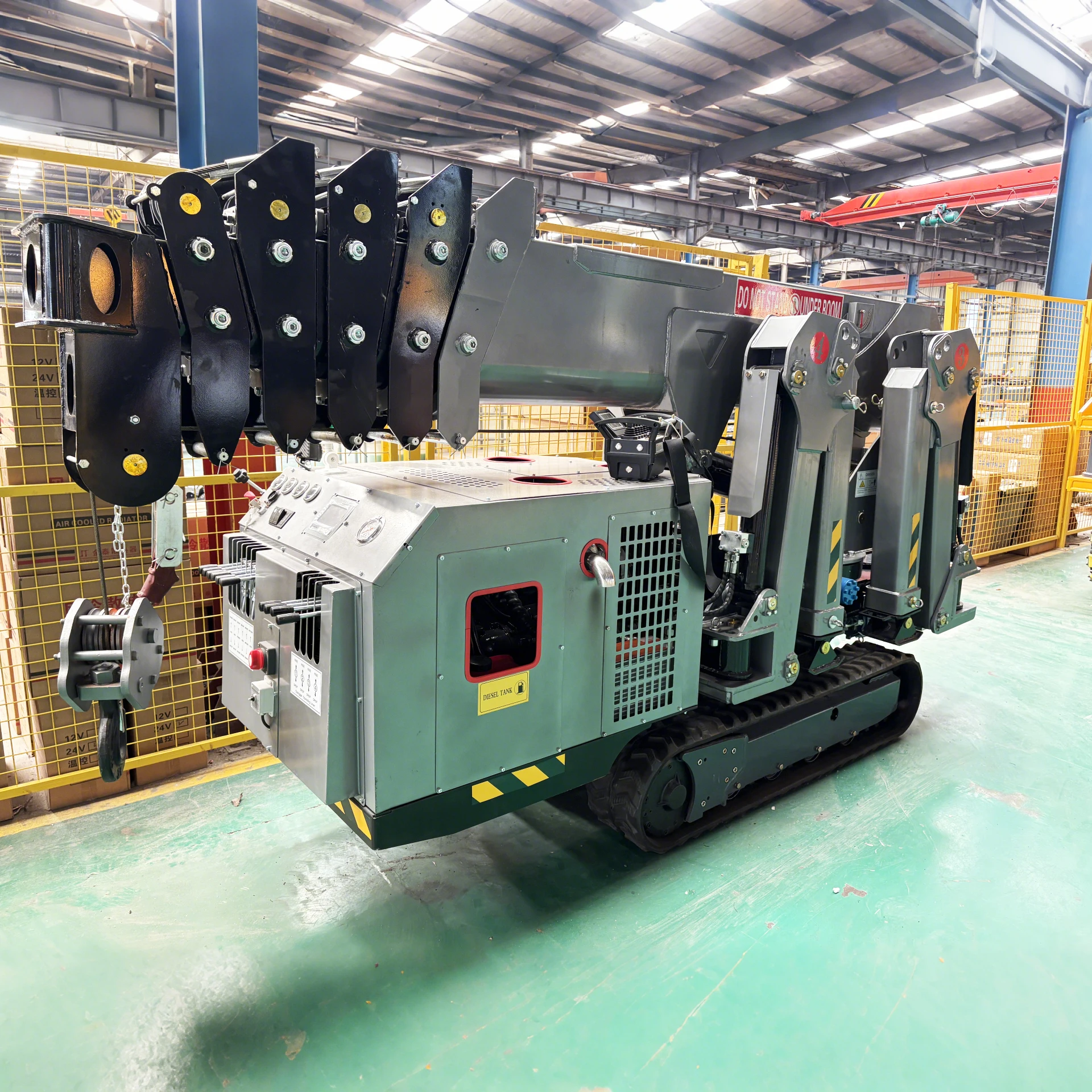 3 Ton Mini Spider Crane 360 Degree Slewing Heavy Duty Electric Lifting Crawler Crane for Construction Glass Installation Pro
