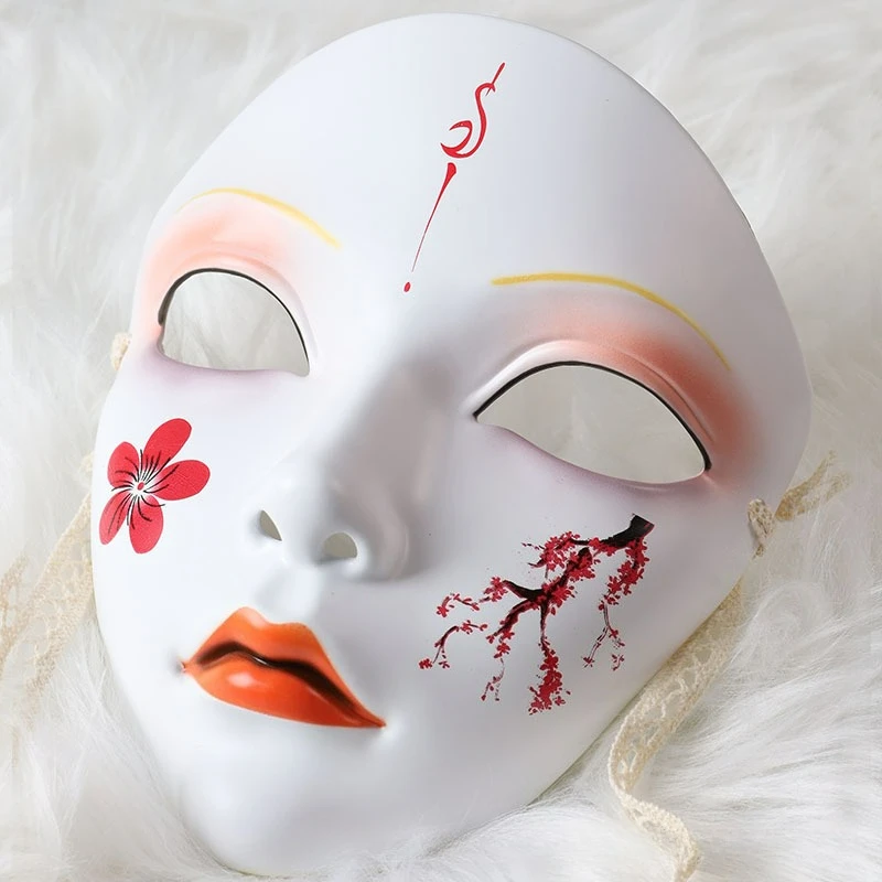 

Китайская полумаска для лица, идеи трансляционного видео, костюмированная вечеринка, китайская короткая костюмная маска для перехода видео, косплей для культуры Отаку