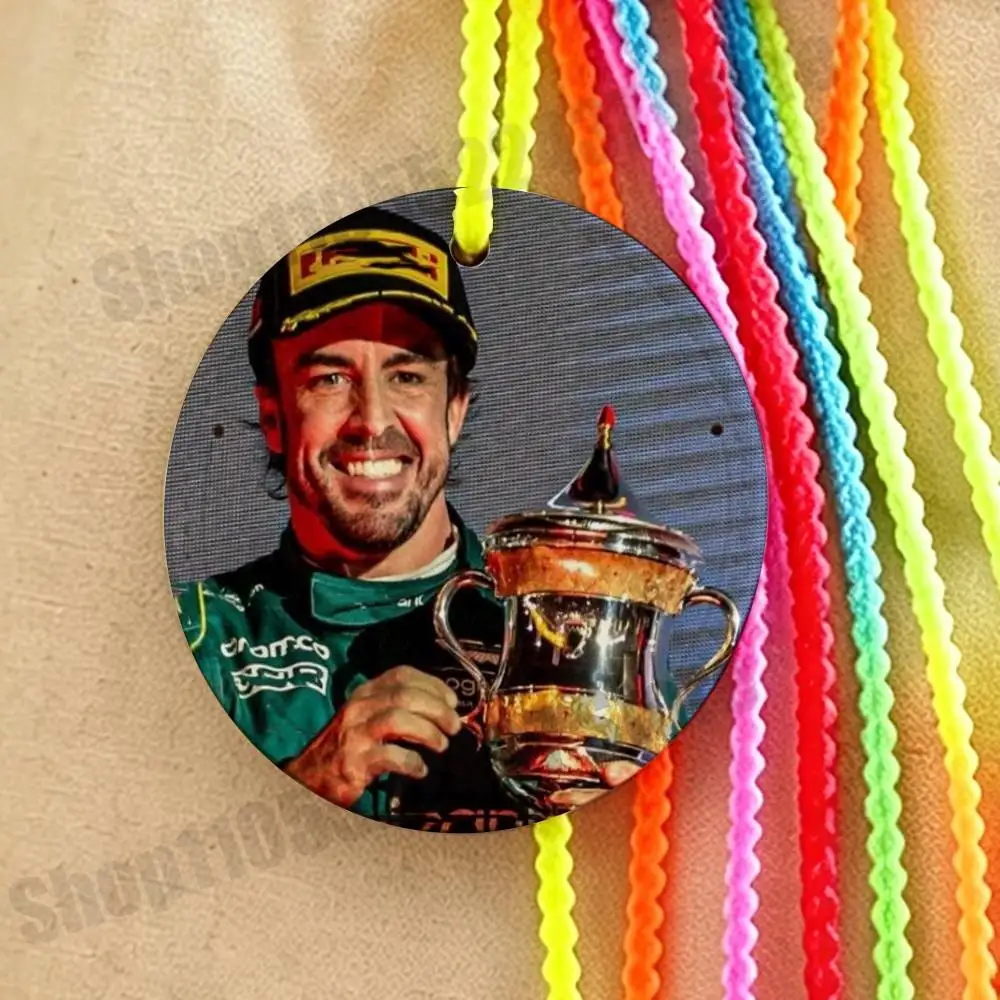

Spanish Racer F-Fernando Alonso Can fill ID information inside Portable Name Address Plate Luggage Tag Backpack Pendant Label