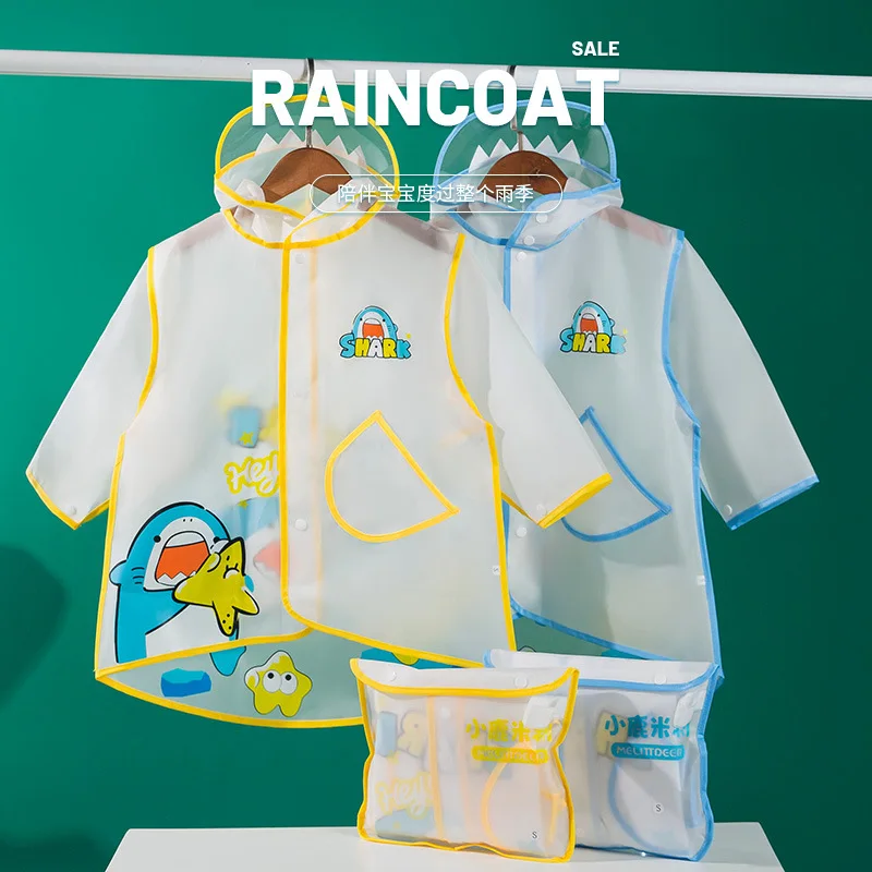 

Children's Raincoat Boy 2-7 Years Old Full Body Kindergarten Girl Waterproof KidsTransparent Poncho Rain Jacket Impermeables