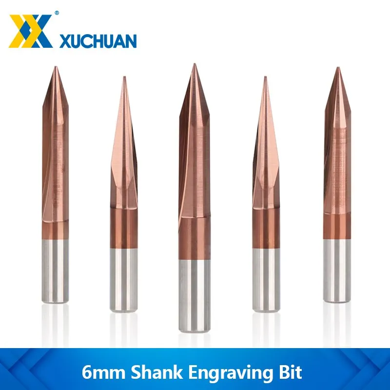 

2 Flutes Straight Engraving Bits V Bits Router Bit TiCN Coating CNC Carving Milling Cutter 3.175 4 6 8mm Shank