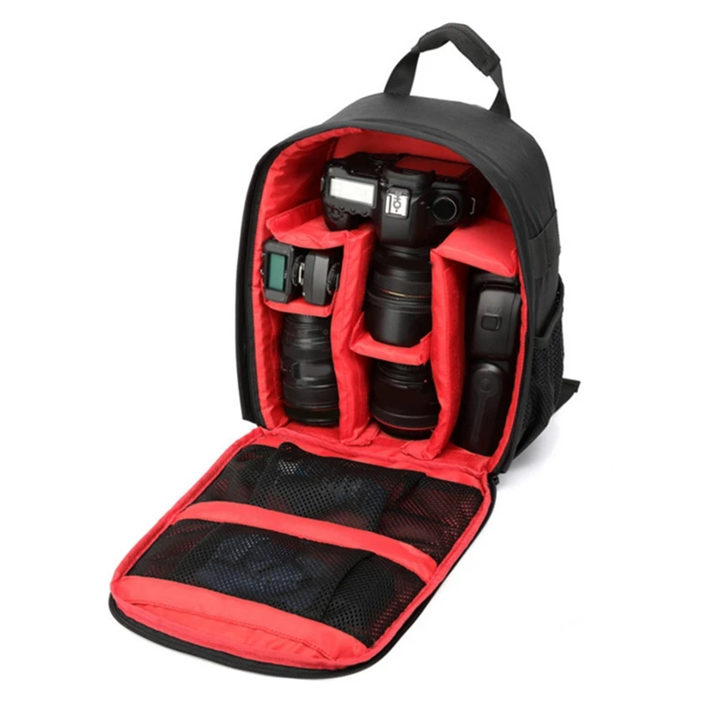 Mochila multifuncional para cámara exterior, bolso para cámara de hombro Digital con compartimento para ordenador portátil, cubierta para lluvia y soporte para trípode