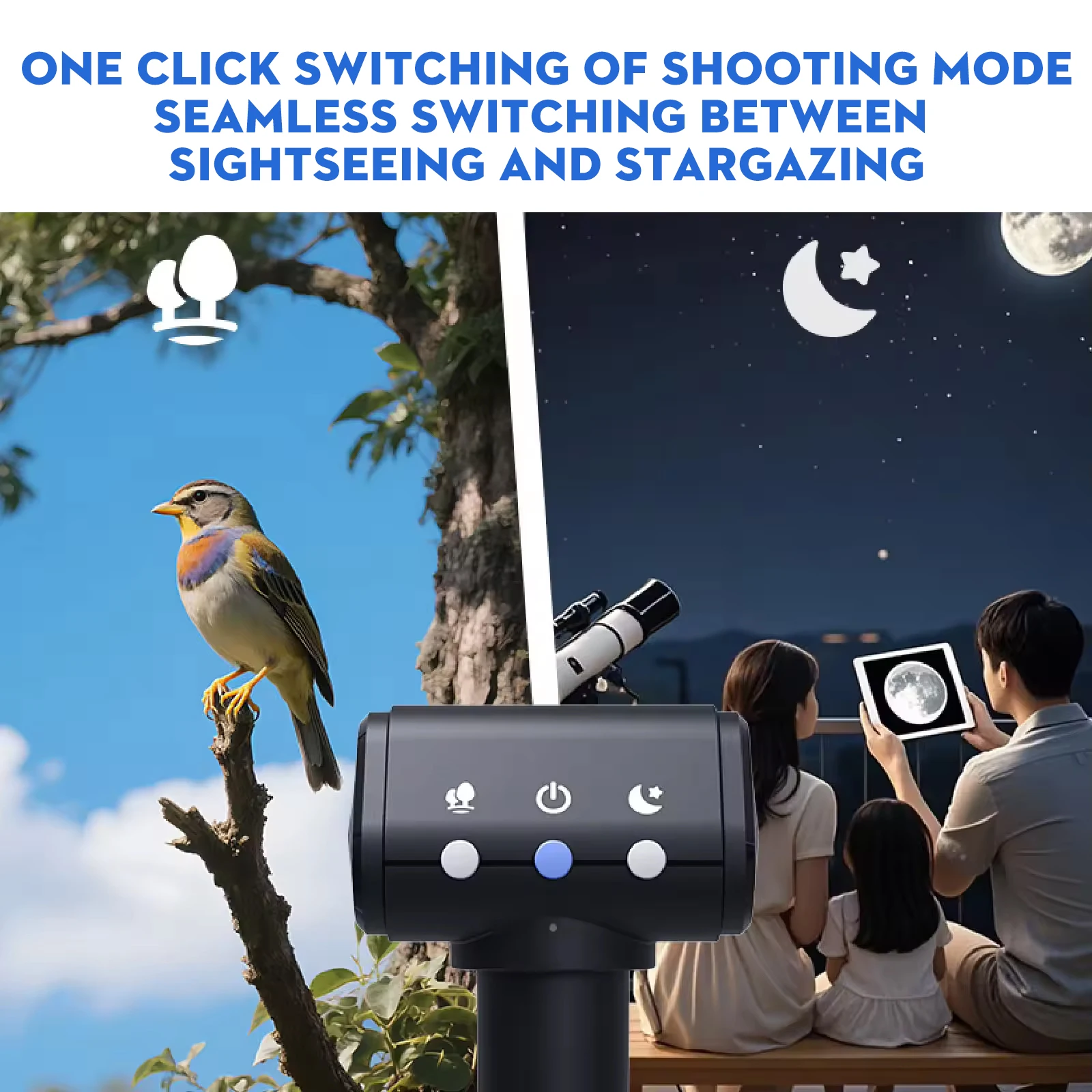 

Электронный окуляр Datyson 2MP с Wi-Fi — беспроводная камера-телескоп для смартфона и компьютера W2X0050A