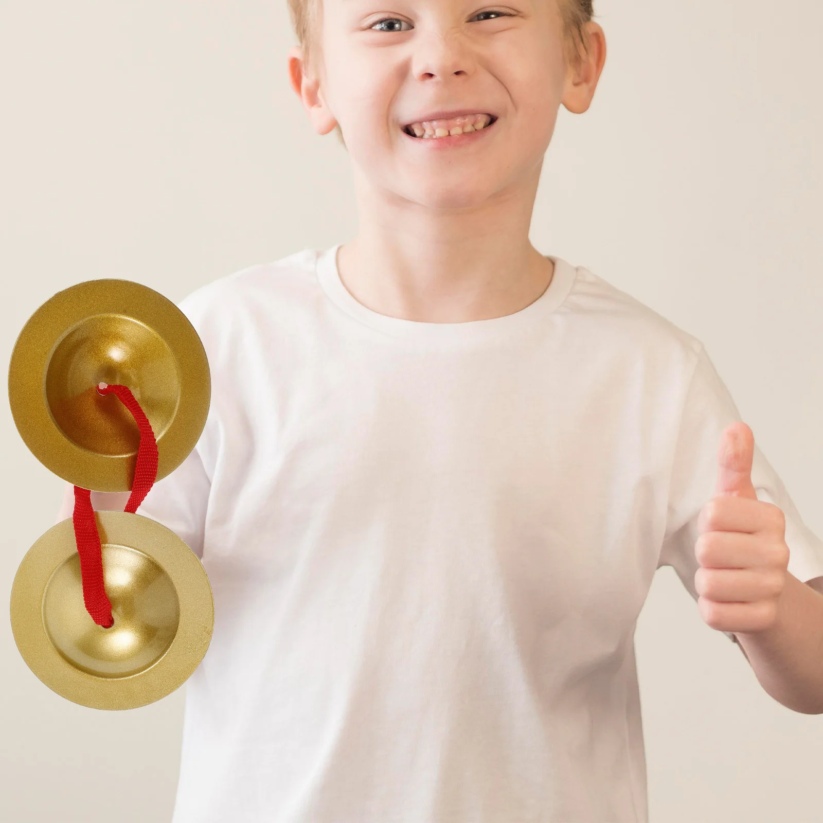 Mini platillo pequeño Gong, instrumento Musical de Metal para niños, platillos de mano, juguetes de percusión, instrumentos portátiles para niños